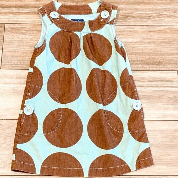 Mini Boden Corduroy Polka Dot Dress Size 2-3Y - Picture 1 of 4